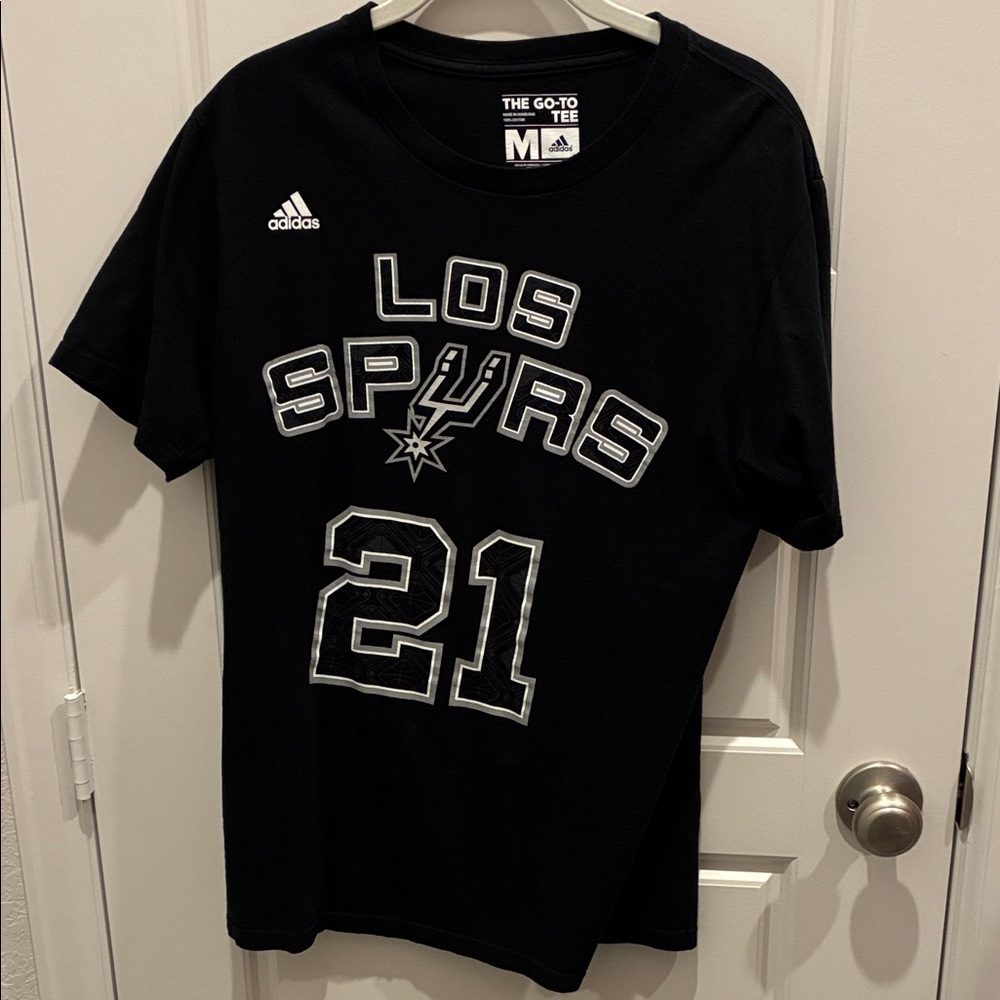 Adidas Black Los Spurs Graphic Tee